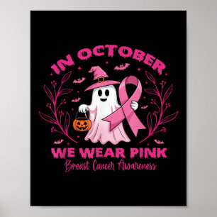 Póster En Octubre Usamos Conciencia Sobre El Cáncer De Ma