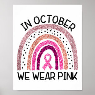 Póster En Octubre Usamos Conciencia Sobre El Cáncer De Ma