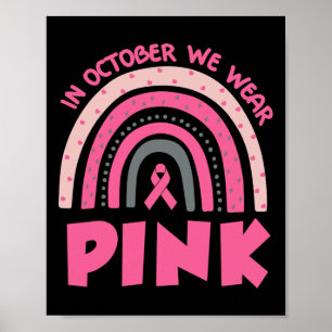 Póster En Octubre Usamos Conciencia Sobre El Cáncer De Ma