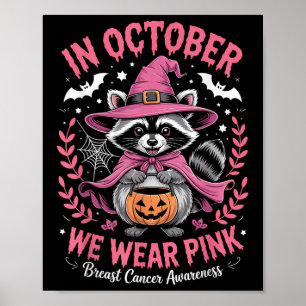 Póster En Octubre Usamos El Cáncer De Mama De Racco Rosa