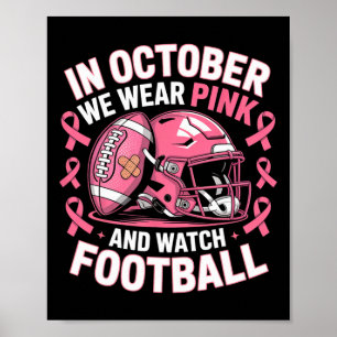 Póster En Octubre, Usamos Fútbol De Reloj Rosado Para El 