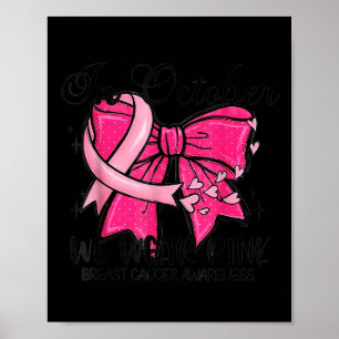 Póster En Octubre Usamos Nk Coquette Breast Cancer Consci