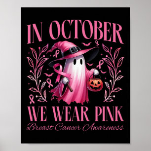 Póster En Octubre, Usamos Pechos De Calabaza De Bruja Ros