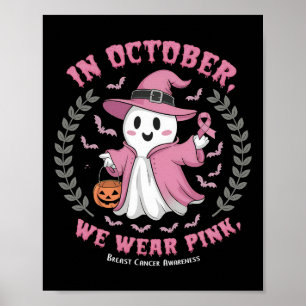Póster En Octubre, Usamos Pechos De Calabaza De Bruja Ros