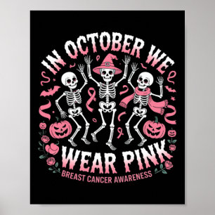 Póster En Octubre, Usamos Un Bechón Rosado De Halloween