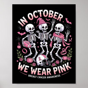 Póster En Octubre, Usamos Un Bechón Rosado De Halloween