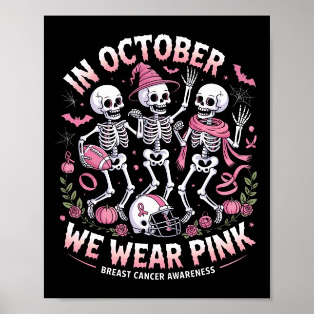 Póster En Octubre, Usamos Un Bechón Rosado De Halloween (Frente)