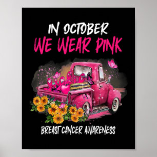 Póster En Octubre Usamos Zonas De Camión De Cinta Rosa Le