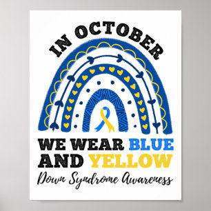 Póster En Octubre Vivimos El Síndrome A De Down Azul Y Am