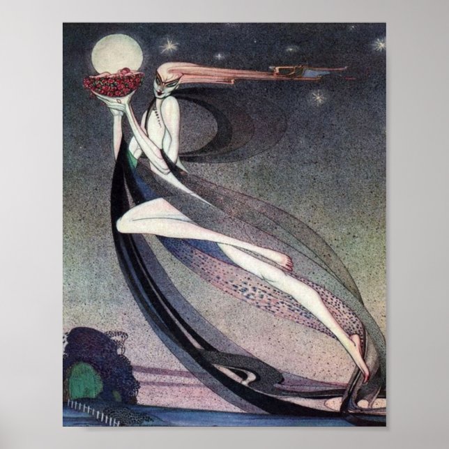 Póster En Polvo y Crinolina Por Kay Nielsen (Frente)
