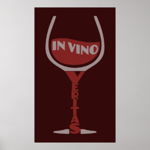 Póster En poster del personalizado de Veritas del vino