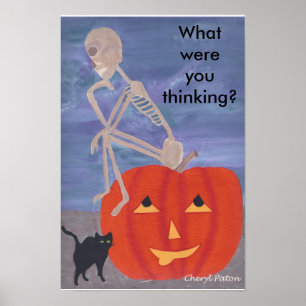 Póster ¿En qué estabas pensando carteles de Halloween de