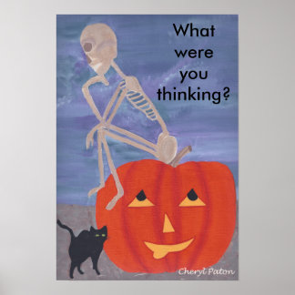 Póster ¿En qué estabas pensando carteles de Halloween de 