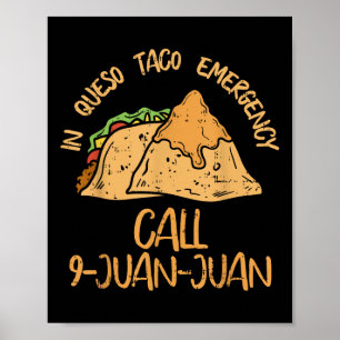 Póster En Queso Emergencia Cinco De Mayo Camisa Taco Llam