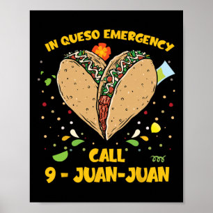 Póster En Queso Emergencia Cinco De Mayo Camisa Taco Llam
