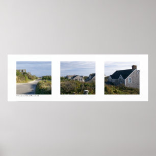 Póster En Sconset, Nantucket, Massachusetts Triptych