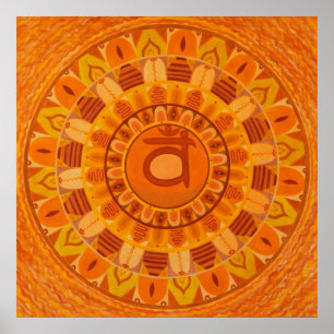 Póster En segundo lugar mandala de Chakra