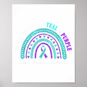 Póster En Sep Usa Awa Para Prevenir El Suicidio Verde azu