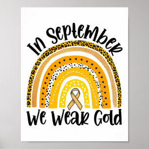 Póster En Septiembre Nosotros Usamos Cáncer Infantil Arco
