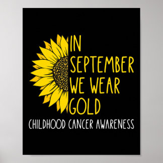 Póster En Septiembre Usa Oro Conciencia sobre el Cáncer I