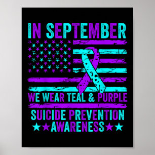 Póster En Septiembre, Usa Una Prevención Verde azulada De