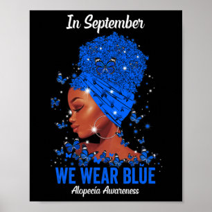 Póster En Septiembre Usamos Azul Para Concienciación Sobr