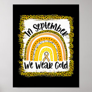 Póster En Septiembre Usamos Cáncer De Oro En El Arcoiris