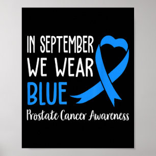 Póster En Septiembre Usamos Cáncer De Próstata Azul Claro
