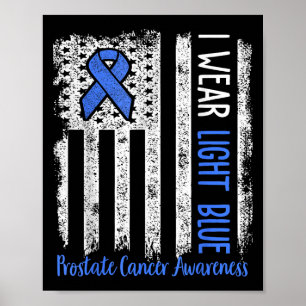 Póster En Septiembre Usamos Cáncer De Próstata Azul Claro
