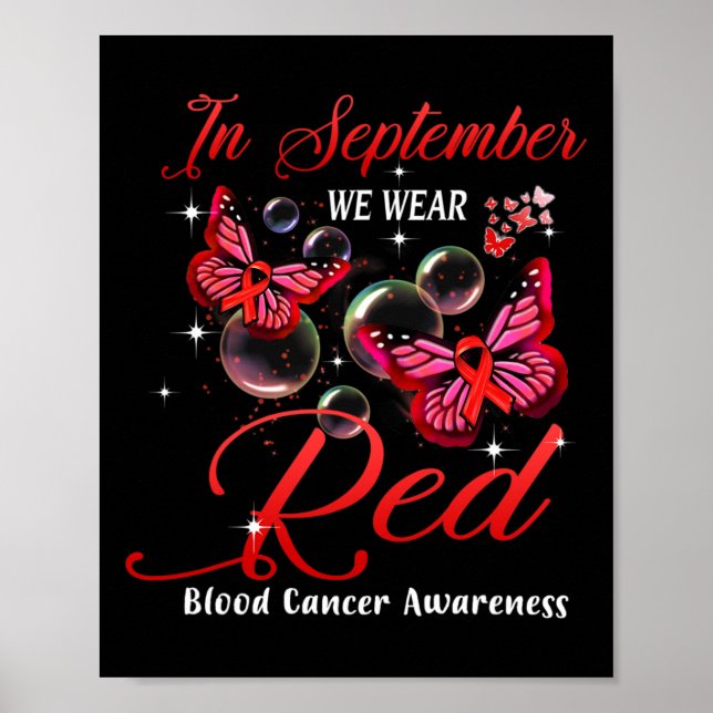 Póster En Septiembre Usamos Cáncer De Sangre De Mariposa  (Frente)