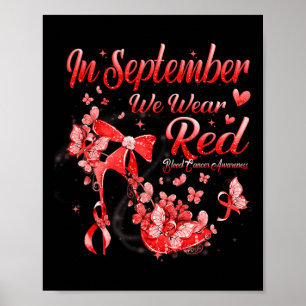 Póster En Septiembre Usamos Cáncer De Sangre De Mariposa 