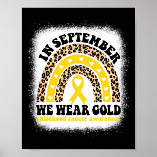 Póster En Septiembre Usamos Cáncer Infantil Arcoíris de O