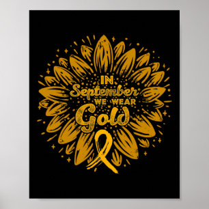 Póster En Septiembre Usamos Cáncer Infantil De Cinta De O
