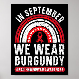 Póster En Septiembre Usamos Conciencia Sobre El Aneuralis