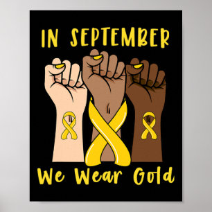 Póster En Septiembre Usamos El Awarene Del Cáncer Infanti