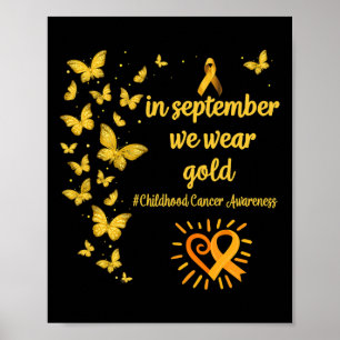 Póster En Septiembre Usamos El Awarene Del Cáncer Infanti