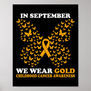 Póster En Septiembre Usamos Oro Awarene De Cáncer Infanti