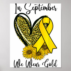 Póster En Septiembre Usamos Oro Conciencia del Cáncer Inf