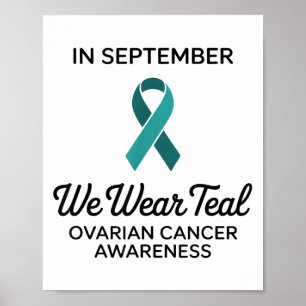 Póster En Septiembre Vemos Verde azulado Para El Cáncer D