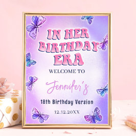 Póster En su época de cumpleaños Fiesta Poster de bienven