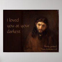 En su más oscuro CC0520 Rembrandt Jesus Cardstock