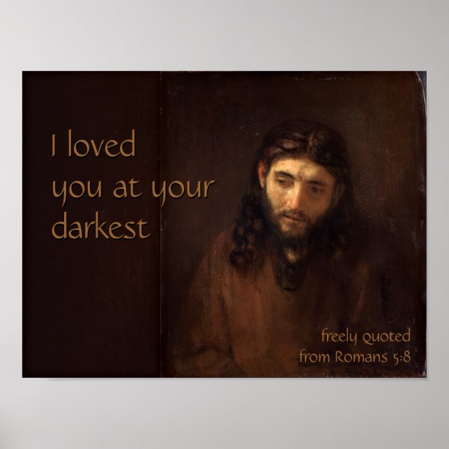 Póster En su más oscuro CC0520 Rembrandt Jesus Cardstock (Frente)