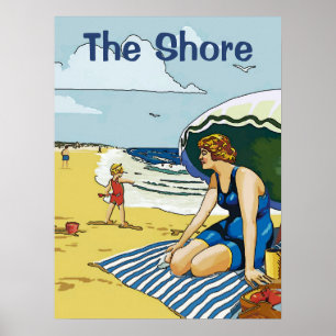 Póster En The Beach, edite texto