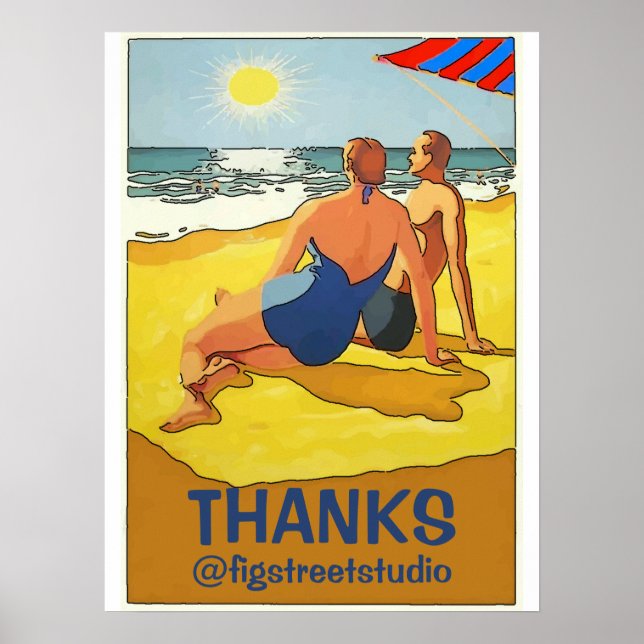 Póster En The Beach, edite texto (Frente)