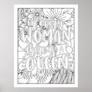 Póster En todas las mujeres es un color de reina