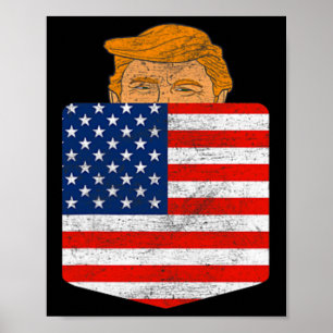 Póster En Tu Bolsillo Elección De Estados Unidos Trump Pa