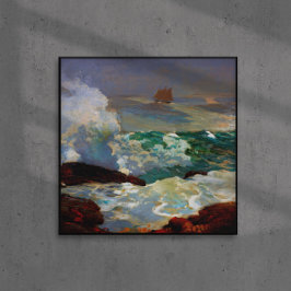 Póster En un Lee Shore Winslow Homer 1900