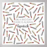 "En un mal día, siempre hay lápiz labial"