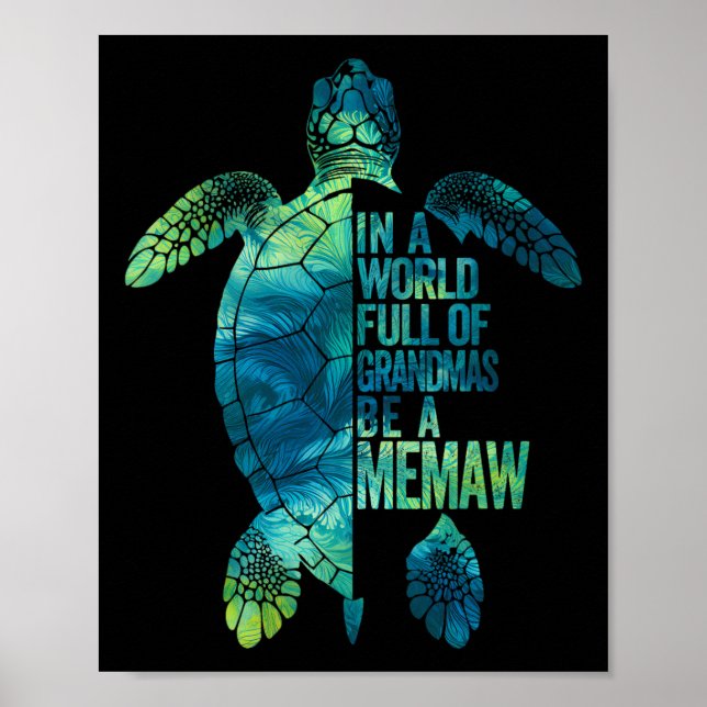 Póster En Un Mundo Lleno De Abuelitos Sé Un Gran Gracioso (Frente)