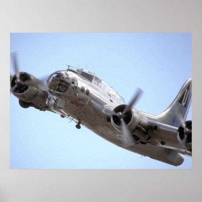 Póster En Una Carrera -B17 Poster De Fortaleza Voladora (Frente)